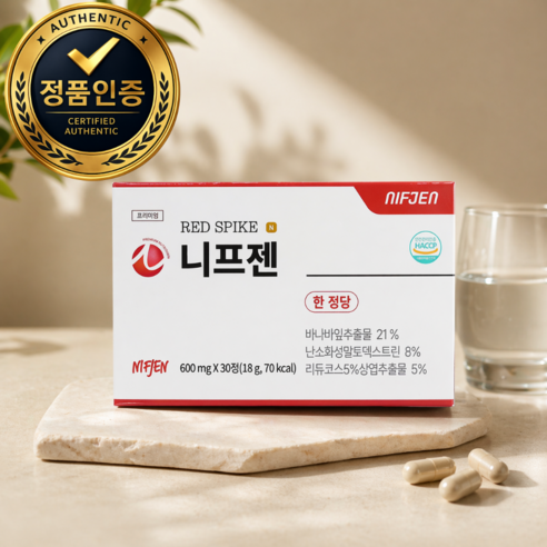 니프젠 스파이크 프리미엄 600mg 30정 1개 바나나잎 추출물