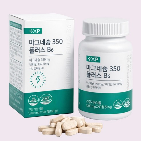 글루콘산 마그네슘 350 플러스 B6 비타민B, 90정, 3개