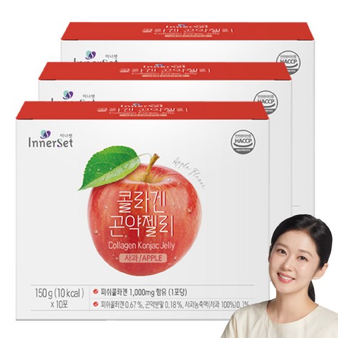 [ 휴온스N 공식] 이너셋 콜라겐 곤약젤리 사과맛