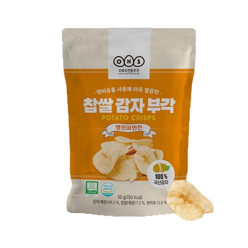 오희숙부각 찹쌀 감자부각, 30g, 2개