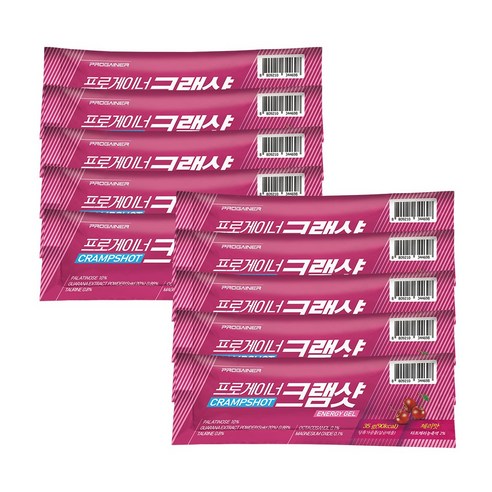 프로게이너 크램샷 체리맛 파워젤 근육 긴장 쥐 완화 라이딩 러닝 마라톤 등산 에너지젤