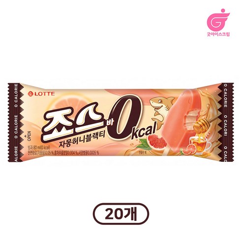 롯데웰푸드 죠스바 0칼로리 자몽허니블랙티