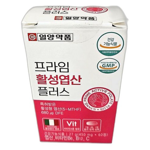 엽산 플러스 비타민 B6 B12 C 개별포장 건강식품 60정, 1개, 60정