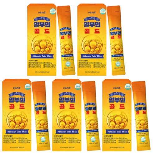 건강부록 액상 마시는 알부민 골드 스틱형 HACCP 식약처 인증, 5개, 20ml