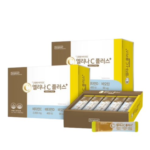 동국제약 엘리나C 플러스 고함량 비타민C 2000mg 100포 비타민D3 비오틴