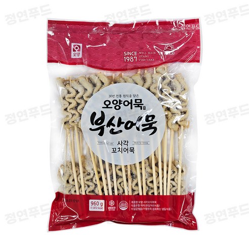 사조오양 부산어묵 사각꼬치어묵 (30개입/오뎅/대용량/식자재/업소용) ~휴무일 제외, 평일 정오까지 주문확인건 당일 발송~