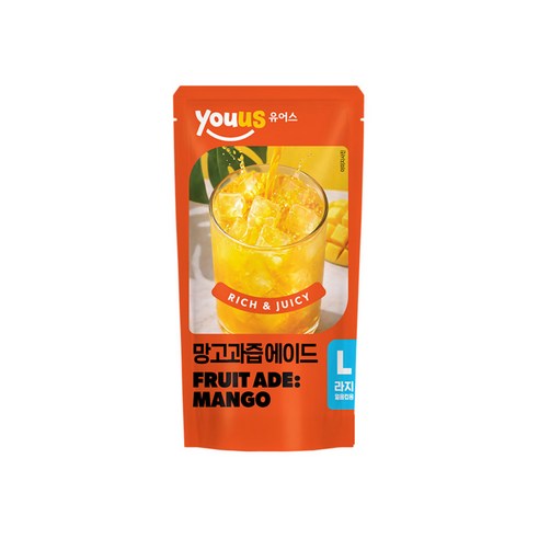 26 유어스 망고과즙에이드, 5개, 340ml