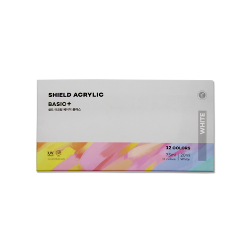 쉴드 베이직 아크릴물감, 7.5ml, 12색