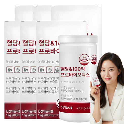 라온약방 혈당 유산균 hac01 식약청인증 100억 프로바이오틱스, 6개, 30회분