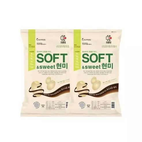 씻지 않고 불릴 필요 없는 백미식감 소프트현미, 3kg, 2개
