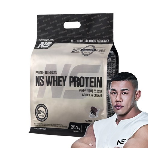 NS 웨이 프로틴 쿠키앤크림맛 2kg, 헬스보충제 단백질보충제 프로틴, 1개, 2kg