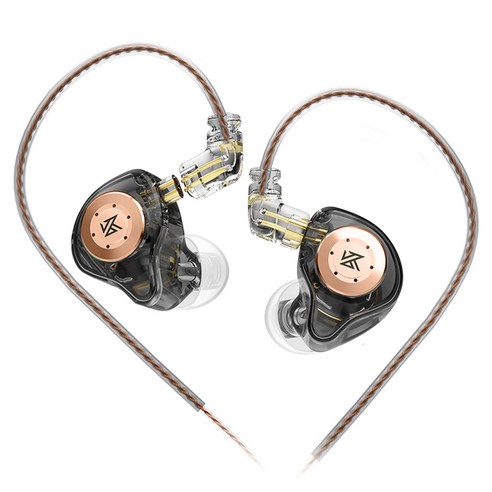 Keephifi KZ EDX Pro 게이밍 이어폰 IEM 이어 모니터에 1DD 유선 연결, 10mm 다이내믹 드라이버 포함 베이스 사운드, 블랙