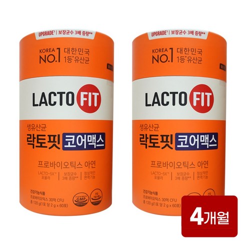 락토핏 종근당건강 생유산균 코어맥스, 120g, 2개