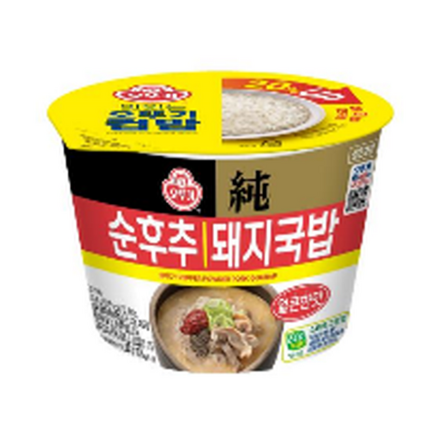 [신제품] 오뚜기 얼큰 순후추 돼지국밥, 12개, 311g