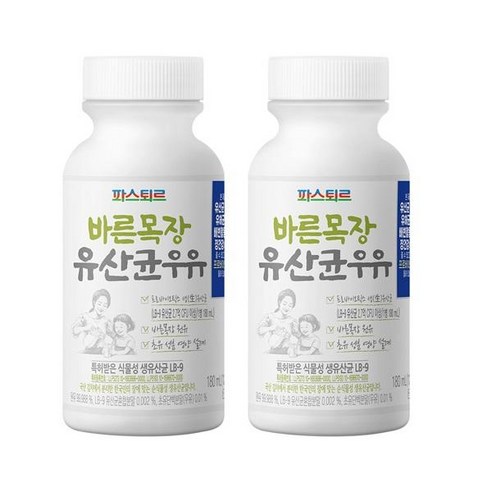 파스퇴르 무항생제 바른목장 유산균우유