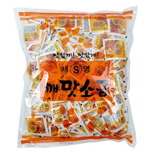 세영 깨맛소금 (포장용 치킨소금) 3gX500개입 10봉 1박스
