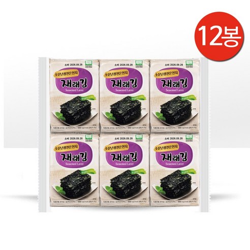 소문난 광천 온천지 재래김 도시락김, 12개, 4g