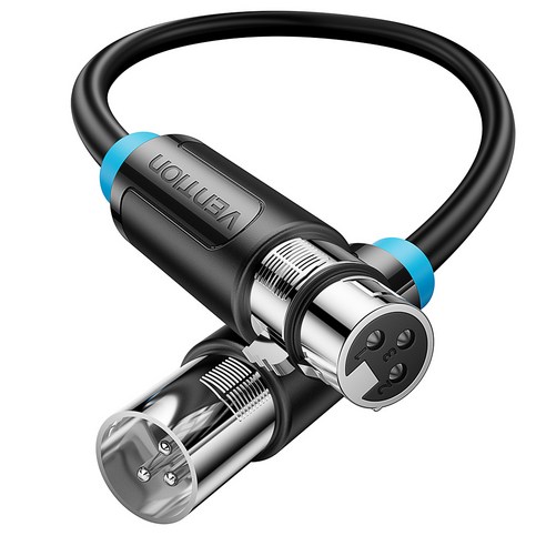 벤션 XLR 캐논 M F 마이크 연장 오디오 케이블, BBF, 1m, 1개