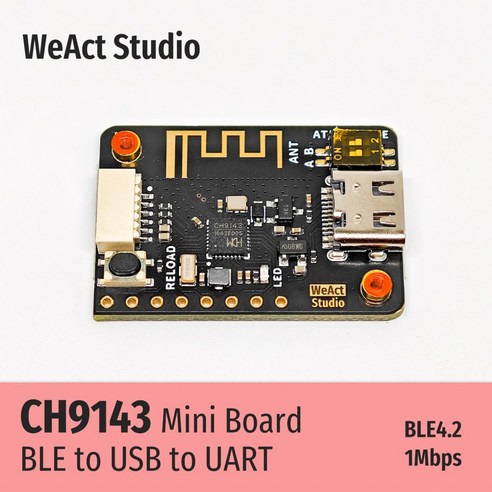 WeAct BLE/USB to 직렬/TTL UART 모듈 CH9143, 1개