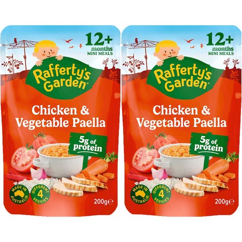 래퍼티스 가든 치킨 베지터블 빠에야, 200g, 2개