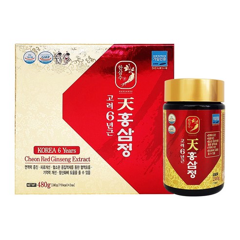 한삼수 고려6년근 천홍삼정 240g x 2병 추석 설 선물세트