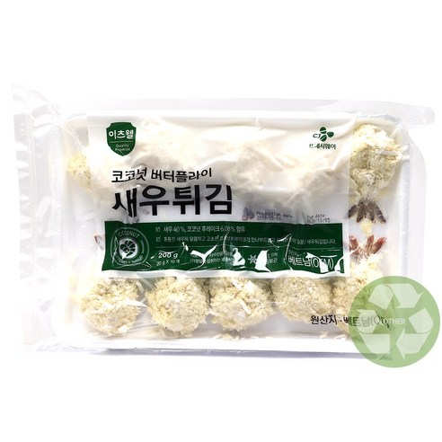 푸드올마켓_ 이츠웰 코코넛 버터플라이 새우튀김 200g /냉동, 1개, 200g