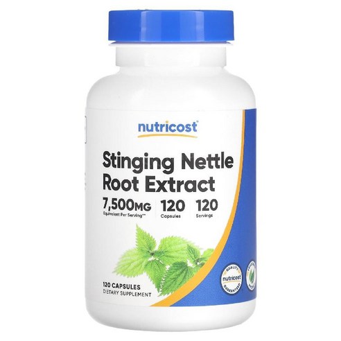 뉴트리코스트 쐐기풀뿌리 스팅잉네틀루트 7500mg 120캡슐 StingingNettle