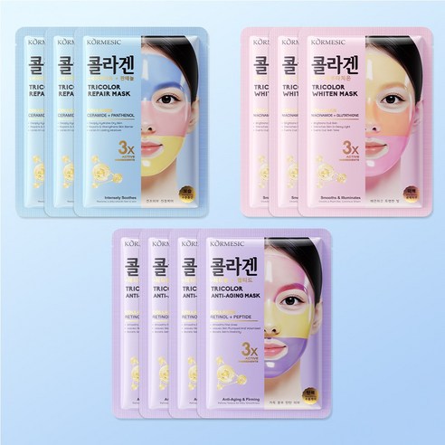 FASEN 미백마스크팩 4종 세트 콜라겐팩 B3 화이트닝마스크팩 대용량 콜라겐마스크팩 30ml