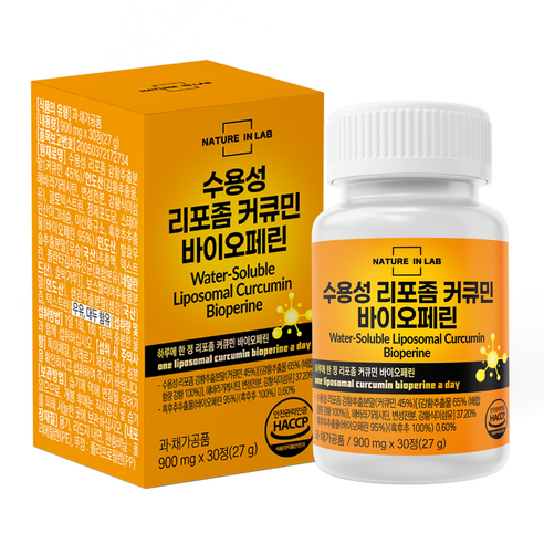 네이처인랩 수용성 리포좀 커큐민 바이오페린, 1개, 30정