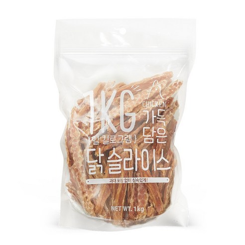 슈퍼츄 강아지 일킬로그램 가득담은 육포, 오리가슴살, 1kg, 1개