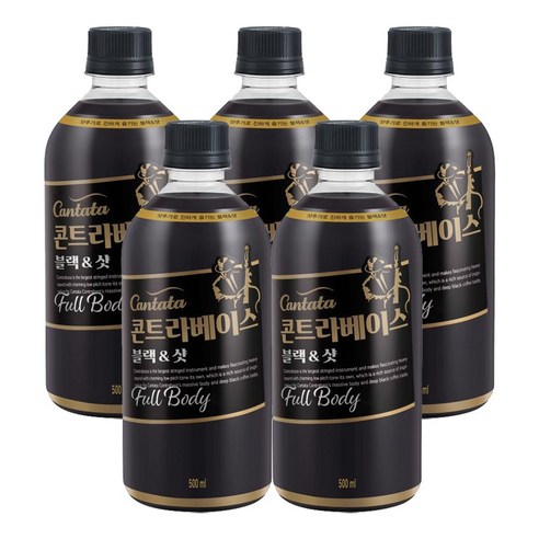 롯데칠성음료(주) 칸타타 콘트라베이스 블랙앤샷, 500ml, 5개