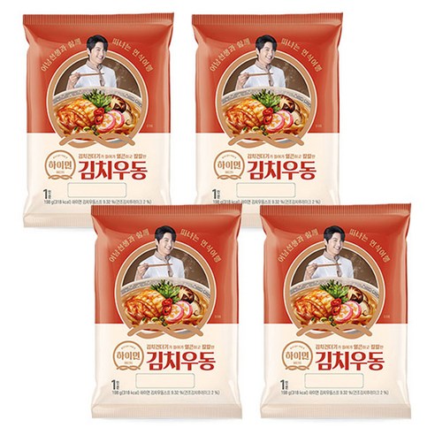 삼립 하이면 김치우동, 198g, 4개