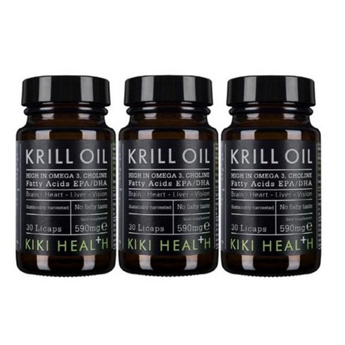 KIKI Health Krill Oil 영국 키키헬스 크릴오일 30캡슐 x 3팩