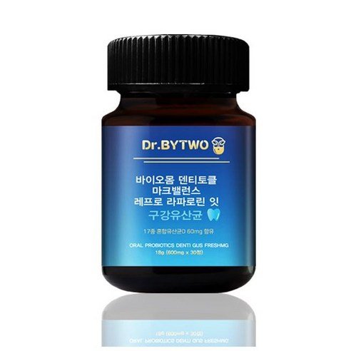 닥터바이투 바이오몸 덴티토클 마크밸런스 레프로 라포로린 잇 구강유산균 [600mg x 30정]