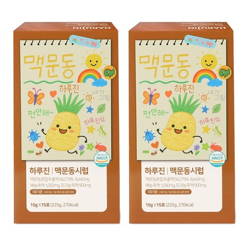 하루진 맥문동시럽 맥문동즙 천문동 구기자 도라지 함유, 2박스, 225g