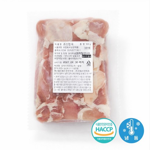 [맛난꼬꼬] 닭다리 조각정육500g 2봉 (냉동)