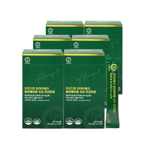 아르디엠 원데이베라 알로에이뮨 420 프리미엄 알로에겔 면역력 젤리스틱 20g x 14포