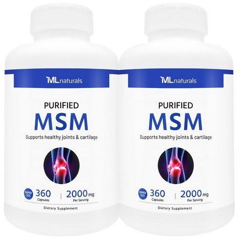 [미국빠른직구] 신제품 마이라이프 내추럴스 식이유황 MSM 2000mg (수퍼사이즈)