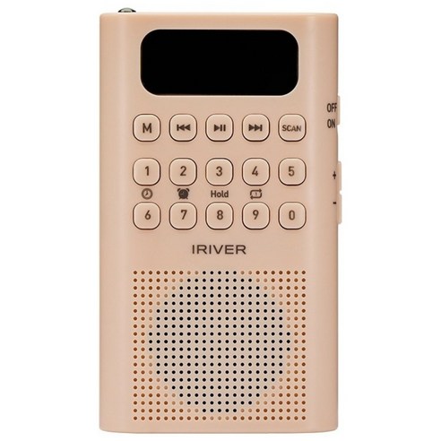 아이리버 효도라디오 휴대용 라디오 스피커 블루투스 MP3 microSD 재생 FM라디오 USB-C충전 알람 듀얼이어폰 IRS-C808, 페일핑크