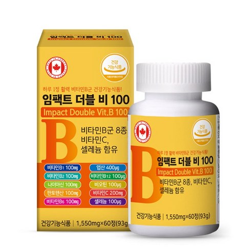 임팩트 더블비 100 60정 1개  2개월분 비타민 셀레늄