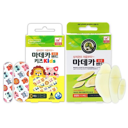 동국제약 마데카습윤밴드 혼합형 6매입 + 마데카습윤밴드 키즈 10매입, 1세트
