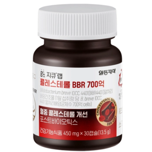 일동 지큐랩 콜레스테롤 BBR 700억 450mg x 30캡슐 코스트코코리아정품, 1개, 30정