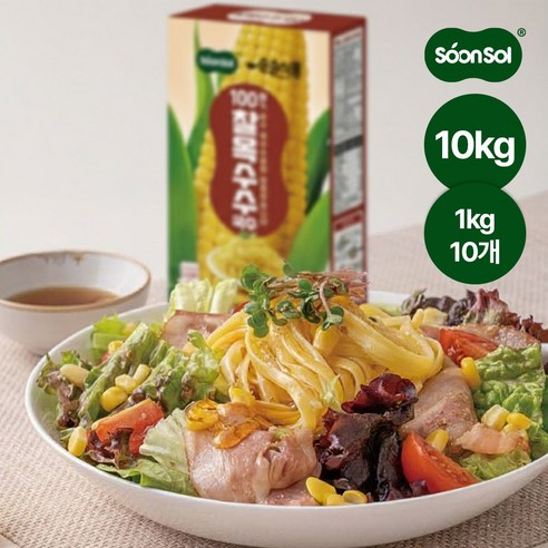 [대용량] 순솔 100% 찰옥수수국수 10kg (100g 100봉) 글루텐프리 파스타 고단백 제로슈가 무첨가물 찰옥수수면
