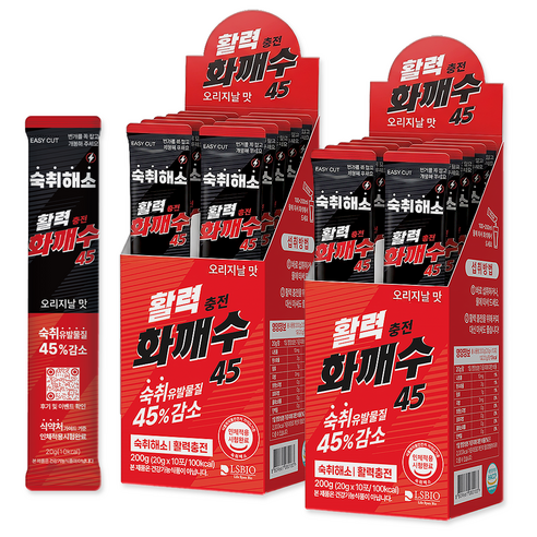 숙취해소제 화깨수 오리지날 숙취유발물질 45%감소 숙취해소음료, 20개, 20ml