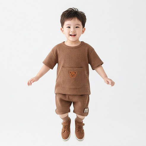 몽실이 와플 포켓베어 반팔상하복