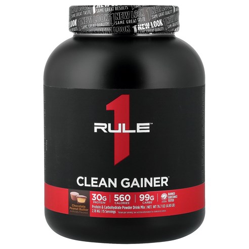 Rule One Proteins, Clean Gateer, 초콜릿 땅콩 버터, 2.18kg(4.80lb) Proteins (룰 원 프로틴)