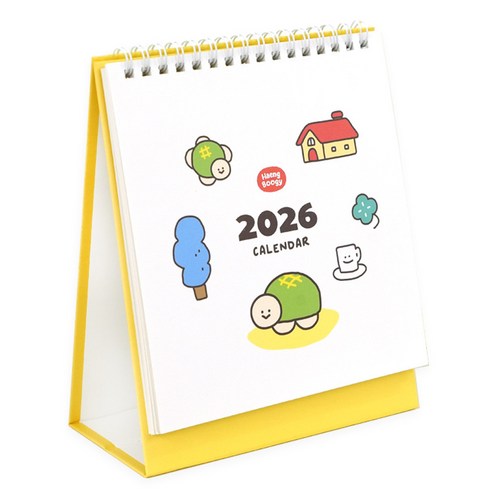 핑크풋 2026 행부기 탁상 캐릭터 달력, 혼합색상, 1개