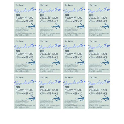 Dr.Lean 닥터린 콘드로이친 1200 콘레이티+MBP K2, 30정, 12개