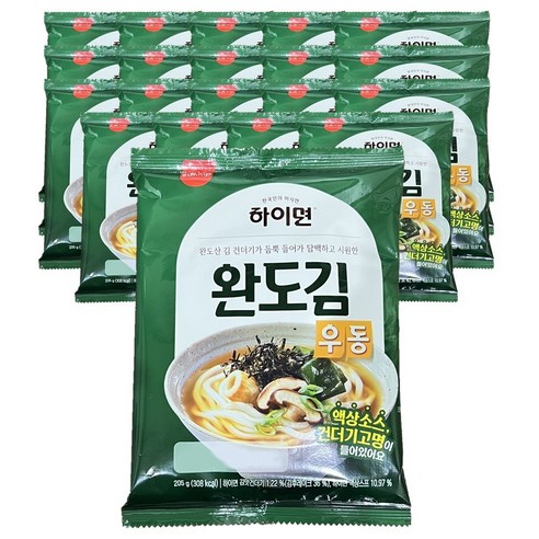 삼립 하이면 완도김우동 205g x 20봉