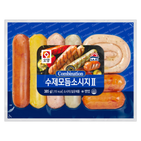 사조오양 [퀴클리몰] 수제 모듬 소시지 385g 냉동 후랑크소시지